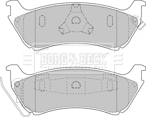 BORG & BECK Комплект тормозных колодок, дисковый тормоз BBP1666